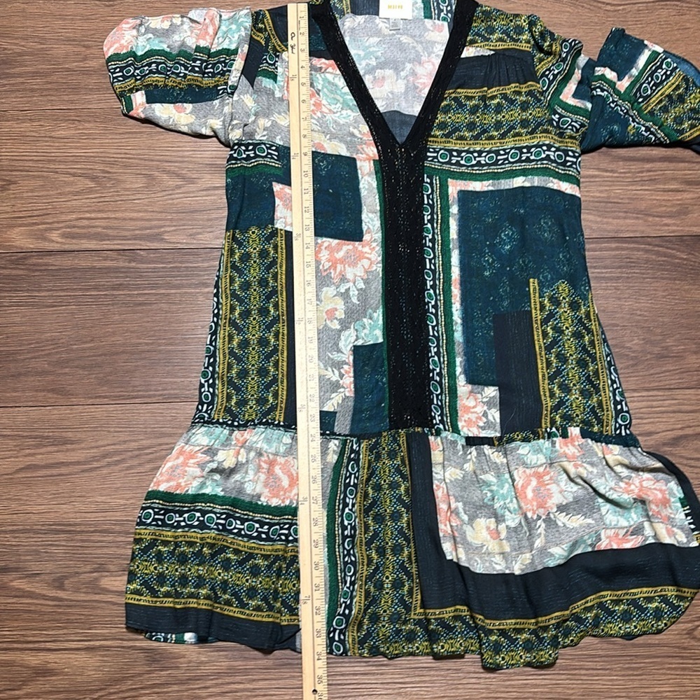 Anthropologie Maeve Patchwork Boho V-Neck Dress Small - Picture 5 of 5